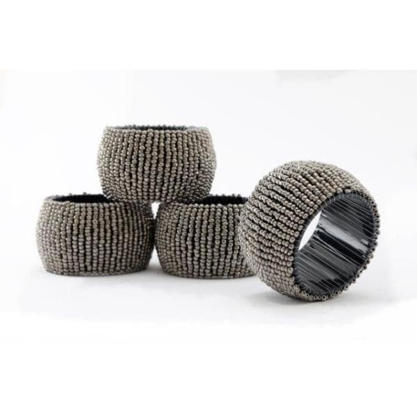 Silver Napkin Rings Set Of 4 10Cm KI6749