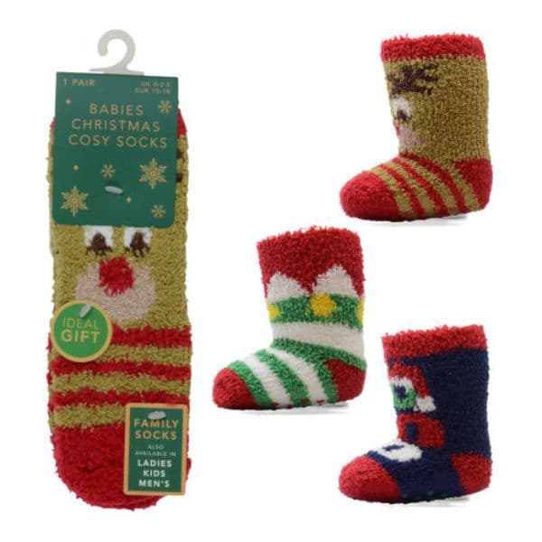 Baby Christmas Design Cosy Socks - SK844