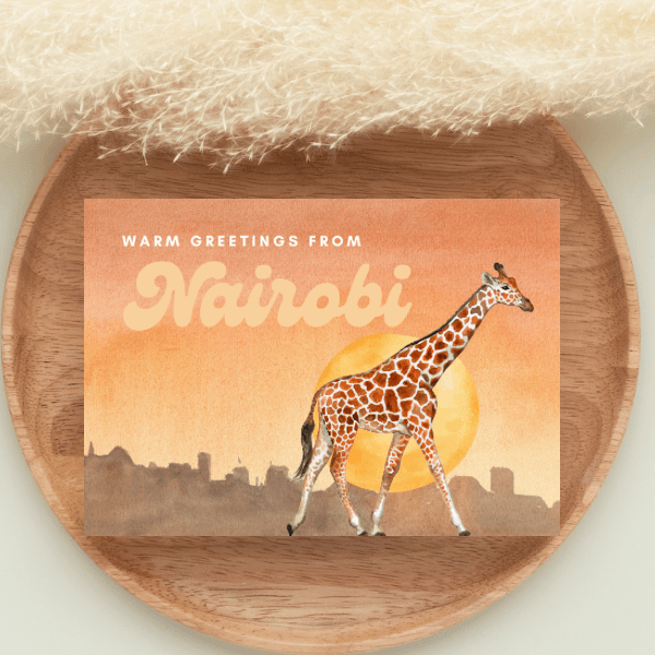Postcard-Nairobi Gamepark
